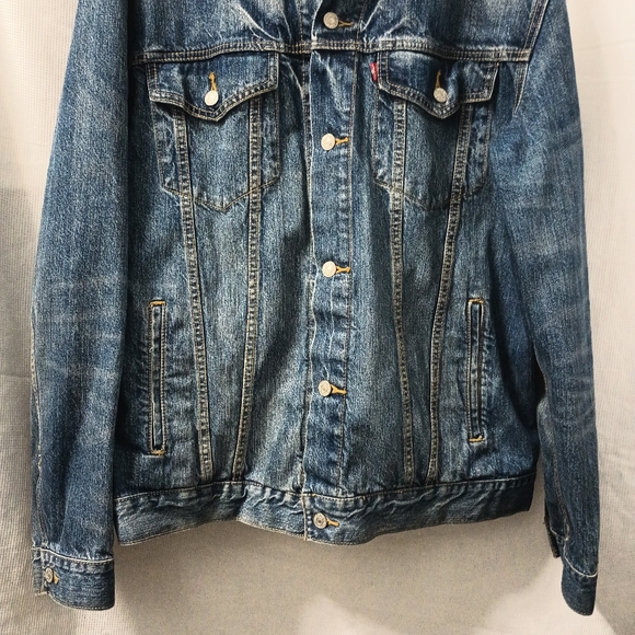 Levi’s Denim 4 Pocket Chore Jean Trucker Jacket Men’s Size XXLarge - Picture 9 of 16